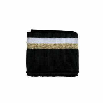 Manchetten Band Shiny Glitter - Big Stripes Gold/White  