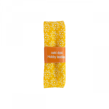Biaisband - 2m - Flowers - Yellow