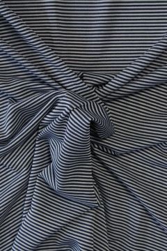 Gebreide tricot - Stripes Blue/White