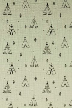 Hydrofiel Stof - Wigwam Light Grey 