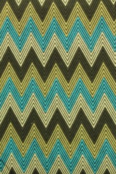 Zigzag - Aqua/Beige/Brown