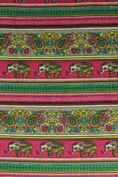 Indian Elephant and Paisley on Cassis