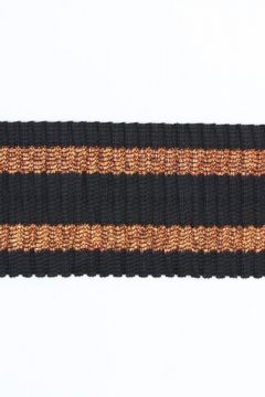 Elastiek - Bronze Lurex Stripes