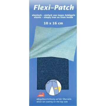 Reparatiedoek Jeans Stretch reverse - blauw - 10 x 16 cm