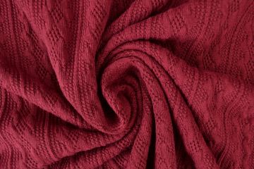 Knitted Cable Jersey - Bordeaux - 77