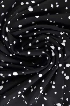 Lycra - White Dots on Black