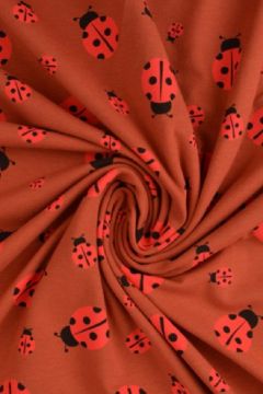 Katoenen Tricot - Ladybug Rusty