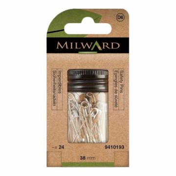 Milward Veiligheidsspelden - 38mm - Zilver