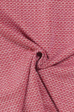 bouclé - Grafisch Donker Roze/Vanille/Wit