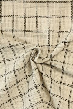 bouclé - Ruit Zwart/Wit/Goud