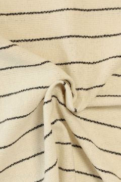 bouclé - Lijnen Creme/Zwart