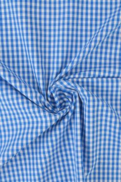 Blousestof - Ruitje Intens Blauw