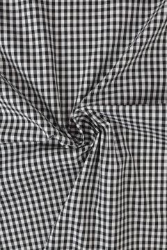 Blousestof - Ruitje Zwart