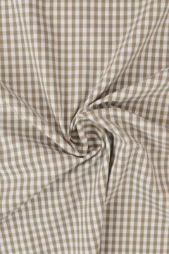 Blousestof - Ruitje Taupe