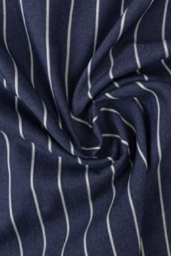 Chambray - White Stripes on Dark Blue