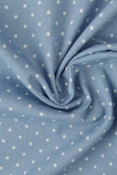 Chambray - Tiny White Dots on Vintage Blue