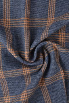 Flanel Ruiten - Blue Grey/Ocher