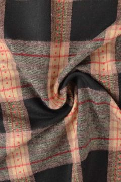 Flanel Ruiten - Beige/Red/Black/Old Pink