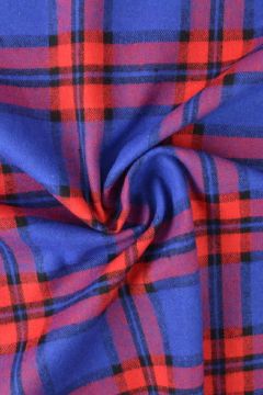 Flanel Ruiten - Bright Blue/Red/Black