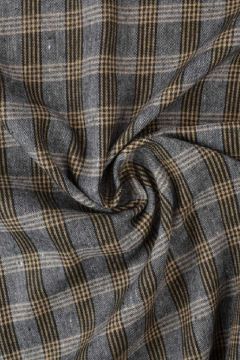 Flanel Ruiten - Camel/Black/White