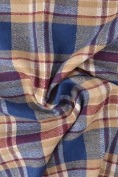 Flanel Ruiten - Beige/Blue/Bordeaux