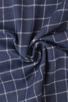Flanel Ruiten - Dark Navy/White
