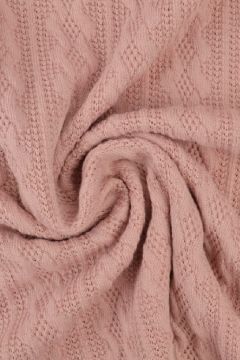 Knitted Cable Jersey -  Vintage Roze - 37
