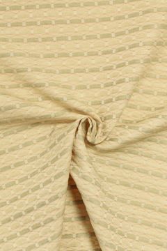 Jacquard Gobelin - Green/Yellow stripes on Creme