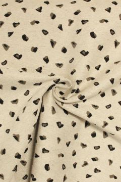 Jacquard Gobelin - Black/Beige Spots on Creme