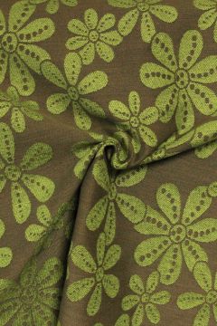 Jacquard Gobelin - Big Flowers Green/Taupe