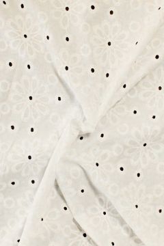 Broderie Katoen - Flowers of Summer - Off White