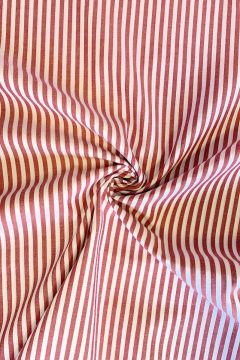 Blousestof - Stripes - Red/White