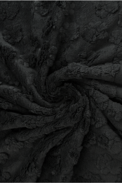 Knuffelfleece - Paw Prints - Black