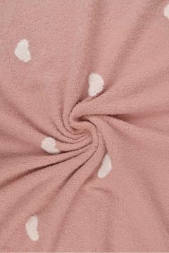 Zachte Badstof - White Hearts on Old Pink