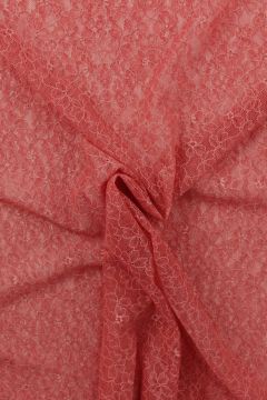 Lace - Dark Coral Flowers