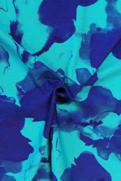 Lycra - Petrol and Blue Water Spots