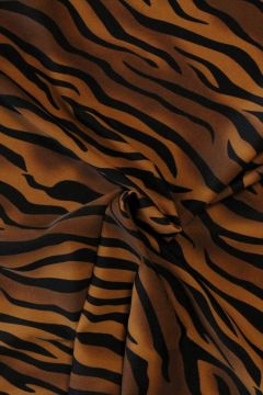 Lycra - Caramel Tiger Stripes