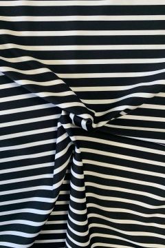 Lycra - White and Black Stripes