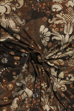 Viscose Tricot - Jewelry and Barok on Brown