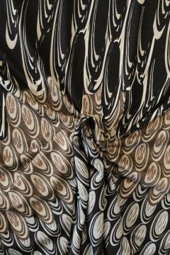 Viscose Tricot - Long Circles Brown/Beige/Black