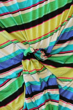 Viscose tricot - Different Multicolor Stripes