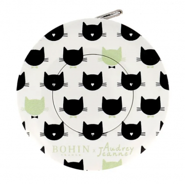 Bohin Rolcentimeter - Cats Black/Green
