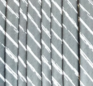 Oaki Doki Katoen Biaisband - Stripes Grey - 2m