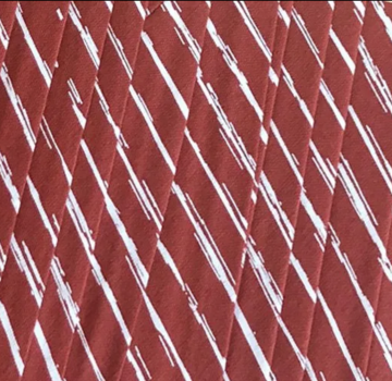 Oaki Doki Katoen Biaisband - Stripes Brique - 2m