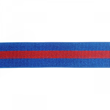 Elastiek Striped Sparkle - Red/Blue - 40 mm