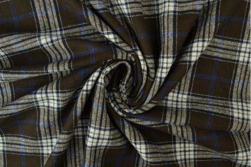 Flanel - Ruiten Bruin/Blauw/Wit