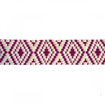 Luxe Tassenband-Mexico Aztec Cassis