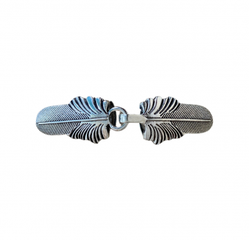 Vest-/Noorse Sluiting - Silver Feathers
