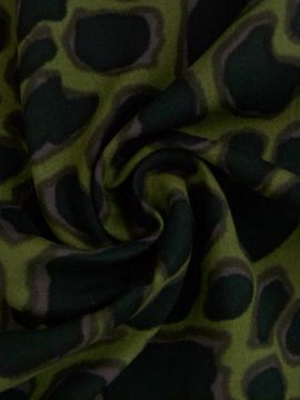 Viscose - Big Mossgreen Leopard 