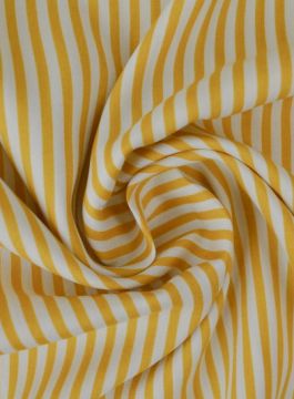 Viscose - Small Stripes Yellow/White